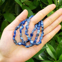 1 Strand Stretch Natural Blue Kyanite Free Form Gemstone Bracelet, 5-8mm Small Beads, Length Selections: 7 inch/7.5 inch