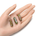4pcs Natural Unakite Double Point Gemstone Wand, 32mm Loose Cut Stones, G3P-E7