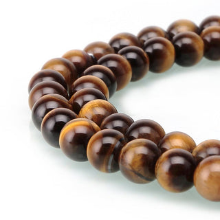 Natural Yellow Tigers Eye Gemstone Round Beads, 1 Strand/15 Inch, Size Selections: 4mm/6mm/8mm/10mm
