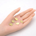 10pcs 18mm Teardrop Drop Pendants, Tarnish Resistant, 18K Yellow Gold Plated Brushed Brass, BF-A12