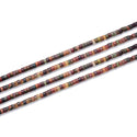 Natural Picasso Jasper Gemstone Heishi Tube Rondelle Beads, 4x2mm/Small, Hole ID 0.9mm, 14.5 Inch/1 Strand, GH-C19