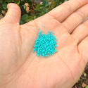 25g Miyuki Rocaille 15/0 Round Seed Beads Opaque Turquoise Green RR-412