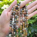 Natural Ocean Jasper Gemstone Oval Tumbled Pebble Beads, Irregular, 6mm to 8mm, Hole ID 1mm, 15 Inch/1 Strand, GZ11-41