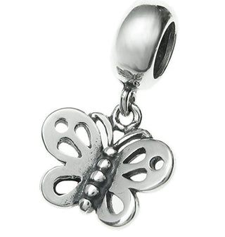 Solid 925 Sterling Silver Butterfly Charm Transformation and Change Bead, Compatible with...