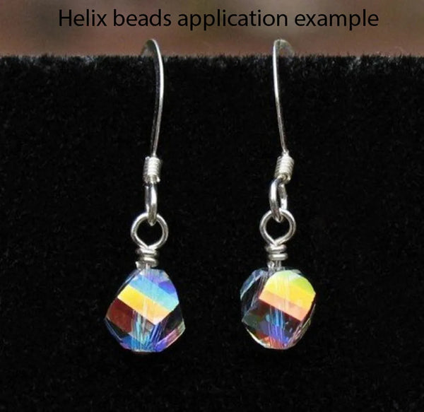 24pcs Adabele Austrian Faceted Helix Spiral Irregular Crystal Beads #5020, Purple Velvet, 6mm, Hole ID 1mm, SSH-627