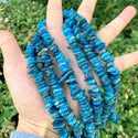 Natural Blue Kyanite Gemstone Flat Coin Chip Beads, Irregular, 7mm-10mm, Hole ID 1mm, 15 Inch/1 Strand, GZ7-12