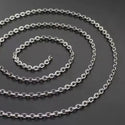 33ft 304 Stainless Steel Flat Cable Chain – (1.3mm/1.5mm/1.8mm/2.5mm)
