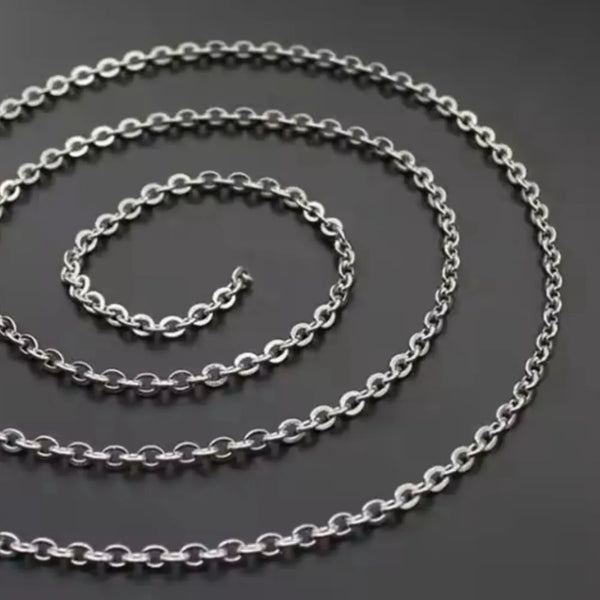 33ft 304 Stainless Steel Flat Cable Chain – (1.3mm/1.5mm/1.8mm/2.5mm)