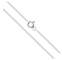 1pc 925 Sterling Silver Ball Link Chain Necklace, Tarnish Resistant Rhodium Plated, 1mm, Thin Small, Length Selections: 16 inch/18 inch