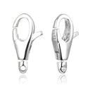 2pcs 925 Sterling Silver Swivel Lobster Claw Clasps, Movable End Holder, Size Selections: 11.5mm/13.5mm