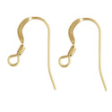10pcs Real 1/20 14K Gold Filled Flat Fish Earring Hooks, 18.7mm, 0.6mm/22 Gauge, JK1-L6