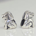 1pc Cute Real Solid Sterling Silver Dog Charm Bead, Compatible with Pandora All Other Charm Bracelets, EC480