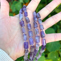 Natural Amethyst Purple Crystal Gemstone Faceted Tube Beads, 12x7mm, Hole ID 1mm, 15 Inch/1 Strand, GZ8-5