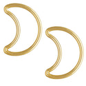 5pcs Real 1/20 14K Gold Filled Closed Moon Jump Rings, 11.8x8.8mm, 0.9mm/19 Gauge, JK6-H2