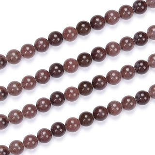 Natural Purple Aventurine Gemstone Round Beads, 1 Strand/15 Inch, Size Selections: 4mm/6mm/8mm/10mm