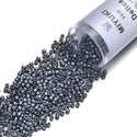 7.5g Miyuki Delica 11/0 Seed Beads, Nickel-Plated Dyed Gunmetal DB453