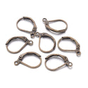 50pcs Leverback Earring Hooks, Antique Bronze Plated Brass, Size Selections: 15mm/17mm