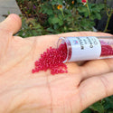 30g Miyuki Delica 11/0 Seed Beads, Matte Scarlet Light Topaz DB775