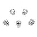 20pcs Cute Strawberry Large Hole Beads, Hole ID 4.5mm, Antique Silver, Zinc Alloy Metal, MEC-F5