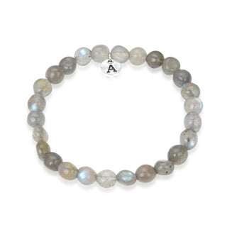 1 Strand Stretch Natural Grade A Labradorite Free Form Gemstone Bracelet, 7-10mm Beads, Length Selections: 7 inch/7.5 inch