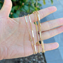 1pc Real 1/20 14K Gold Filled 2.3mm Dapped Cable Chain Bracelet, 6.5 Inch with 1 Inch Extender, JB-25