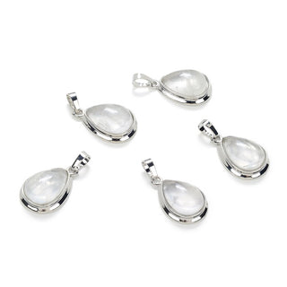 2pcs Natural White Quartz Clear Crystal Teardrop Gemstone Pendants, 22mm Pear Stone Drops, G2P-J6
