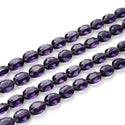 50pcs Creative Club Faceted Flat Oval Crystal Beads, Amethyst Purple, 16x12mm/Large, Hole ID 1.1mm, CCO-27