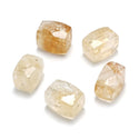 10pcs Natural Citrine Yellow Crystal Gemstone Faceted Cylinder Tube Beads, 12-18mm, Hole ID 1mm, GZ9-4