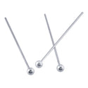 20pcs 925 Sterling Silver Ball Headpin Head Pins, 0.6mm/22 Gauge, Length Selections: 18mm/25mm/30mm/35mm/40mm/50mm