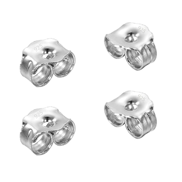 20pcs 925 Sterling Silver Small Butterfly Earring Backs, Earnut Replacement, 5x4.5mm, SS174