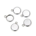50pcs 304 Stainless Steel Round Bezel Cup Connector Settings (6mm/8mm/10mm/12mm)
