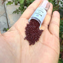 30g Miyuki Delica 11/0 Seed Beads, Opaque Dark Brown DB734