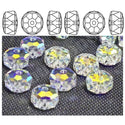 25pcs Adabele Austrian Faceted Donut Rondelle Crystal Beads #5045, Clear AB, 8mm x 5mm, Hole ID 1.2mm, SSO-802