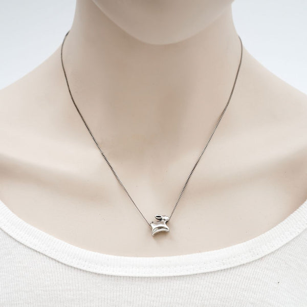 1pc Cute Real Solid Sterling Silver Rabbit Charm Bunny Bead, Compatible with Pandora All Other Charm Bracelets, EC482
