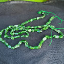 Natural Green Diopside Gemstone Oval Tumbled Pebble Beads, Irregular, 7mm to 12mm, Hole ID 1mm, 15 Inch/1 Strand, GZ12-10