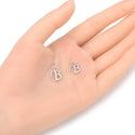1pc 925 Sterling Silver Letter B Charm, Tarnish Resistant Rhodium Plated, Cubic Zirconia CZ Name Initial Pendant Drop,SSP-C2