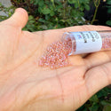 7.5g Miyuki Delica 11/0 Seed Beads, Peach-Lined Rainbow Crystal Clear DB54