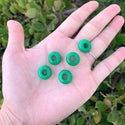 10pcs Natural Green Jade Gemstone Donut Rondelle Beads,14x8mm, Hole ID 5.6mm, GW-A7