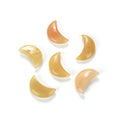 4pcs Natural Yellow Jade Gemstone Hand Carved Moon, 18mm Loose Cut Stones, G3P-A8