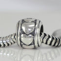 1pc Solid 925 Sterling Silver Endless Heart Love Bead Charm, Compatible with Pandora All Other Charm Bracelet, EC208