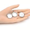 5pcs 316 Surgical Stainless Steel Living Memory Floating Lockets "Forever in My Heart", 28mm Round Waterproof Pendants, MP-B4