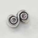 1pc Real 925 Sterling Silver Charm, October Birthstone Bead, Cubic Zirconia CZ Pink Tourmaline Gemstone, Compatible with Pandora all Other Charm Bracelets, EC419