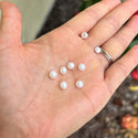 10pcs Natural AAAA Grade High Luster Half Drilled Potato Round Pearls Beads, White Cultured Freshwater Pearls, 5-6mm, Hole ID 0.95mm, PP4-56