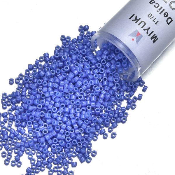 30g Miyuki Delica 11/0 Seed Beads, Opaque Bright Purple DB661
