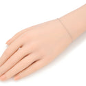 1pc 925 Sterling Silver 1mm Beaded Chain Bracelet, Tarnish Resistant White Gold Plated, Length Selections: 7 inch/7.5 inch
