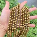 140pcs Creative Club Faceted Rondelle Crystal Glass Beads, Gold Aurum, 8x6mm, Hole ID 1.1mm, CCR833