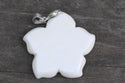 1pc Lovely Hand Carved White Buffalo Bone Drop Pendant, Symbol of Strength Prosperity Pendant, with Sterling Silver Bail, 1.3 Inch, BP-3