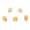 24pcs Adabele Austrian Faceted Teardrop Crystal Beads #5500, Golden Champagne, 8mm x 6mm, Hole ID 1mm, SST-828