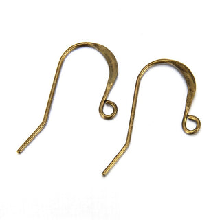 100pcs Strong Fish Earring Hooks, Antique Bronze Plated Brass, 0.8mm/20 Gauge, 25mm Long, CF244-4
