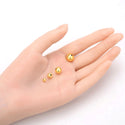 50pcs Tarnish Resistant Seamless Smooth Round Beads, 18K Yellow Gold Plated Brass, Size Selections: 6mm/8mm/10mm